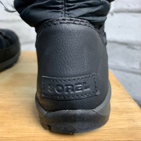 Sorel Whitney Lace Black Tall Faux Fur Trim Boot - Picture 10 of 14